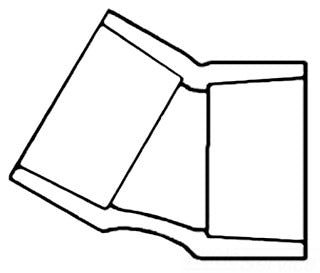 4" Fab Sch 80 PVC 30 Ell - Socket - 815-040F (Fabricated Fitting)