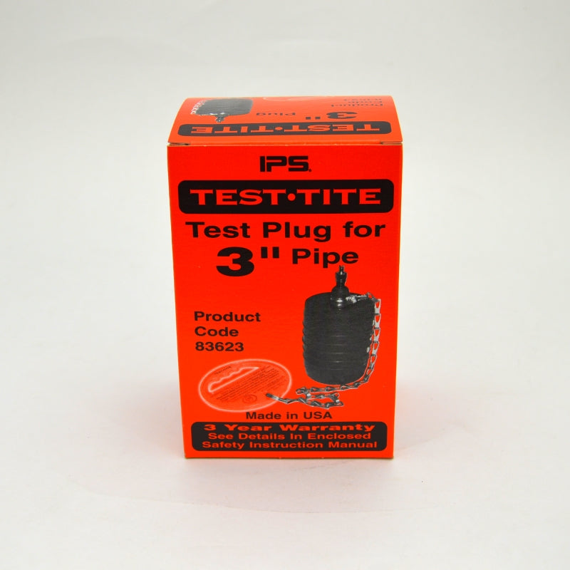 3 inch test plug in orange box