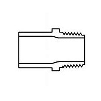 2" Schedule 80 PVC Spigot Male Adapter - Spigot x MPT 861-020