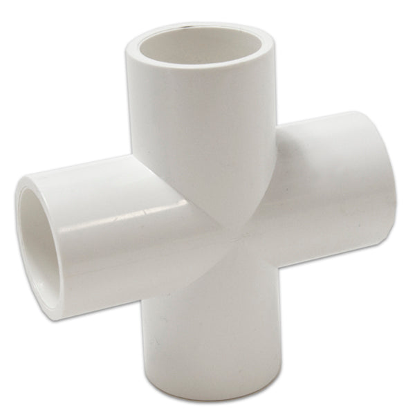 1/2" PVC Cross - Furniture Grade - SIde