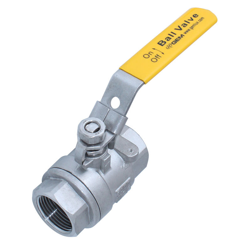 1-1/2" GEM 316 Stainless Steel Ball Valve - Threaded (Clearance)