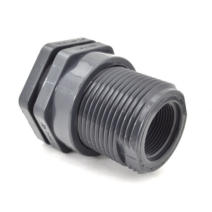 1-1/4" Hayward Bulkhead Fitting EPDM  - NPT x NPT (BFA1012TES)