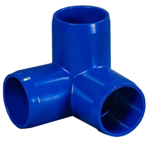 Blue 3/4" Furniture Fitting 3-way (FF-3W-007-BLUE)