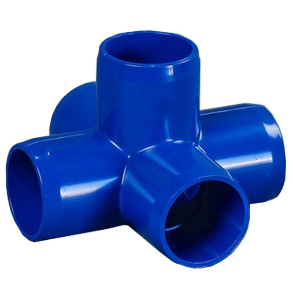 Blue 1" Furniture Fitting 5-way (FF-5W-010-BLUE)