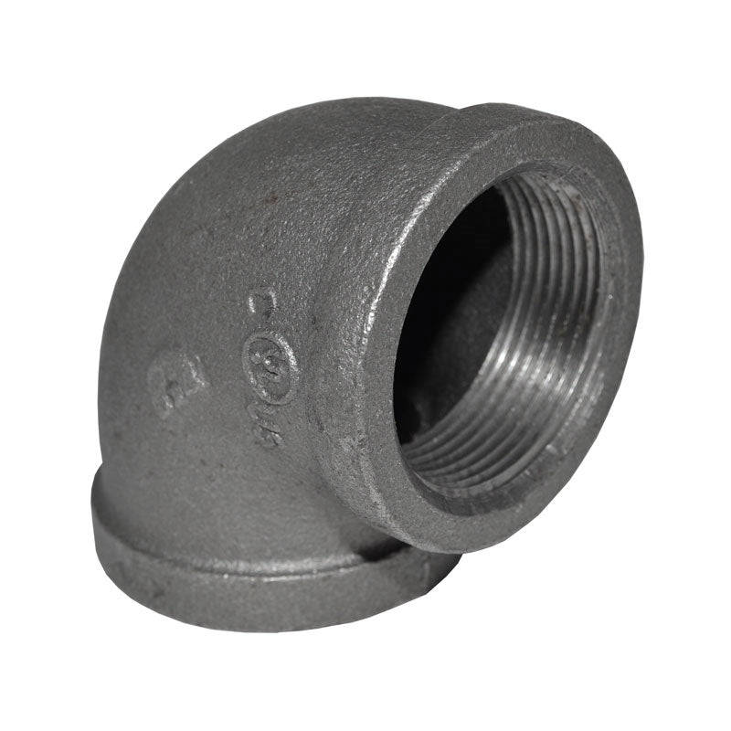 1-1/2" Black Malleable Iron 90 Elbow