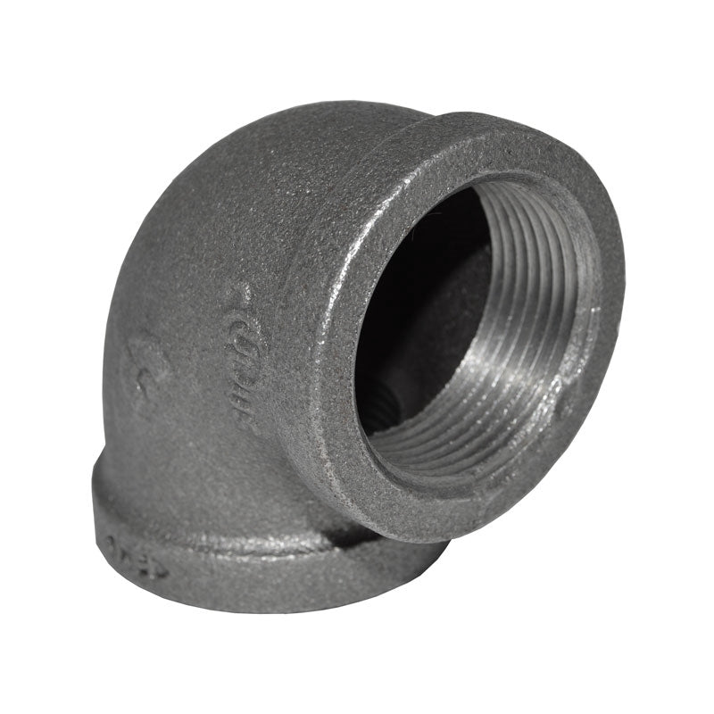 1-1/4" Black Malleable Iron 90 Elbow