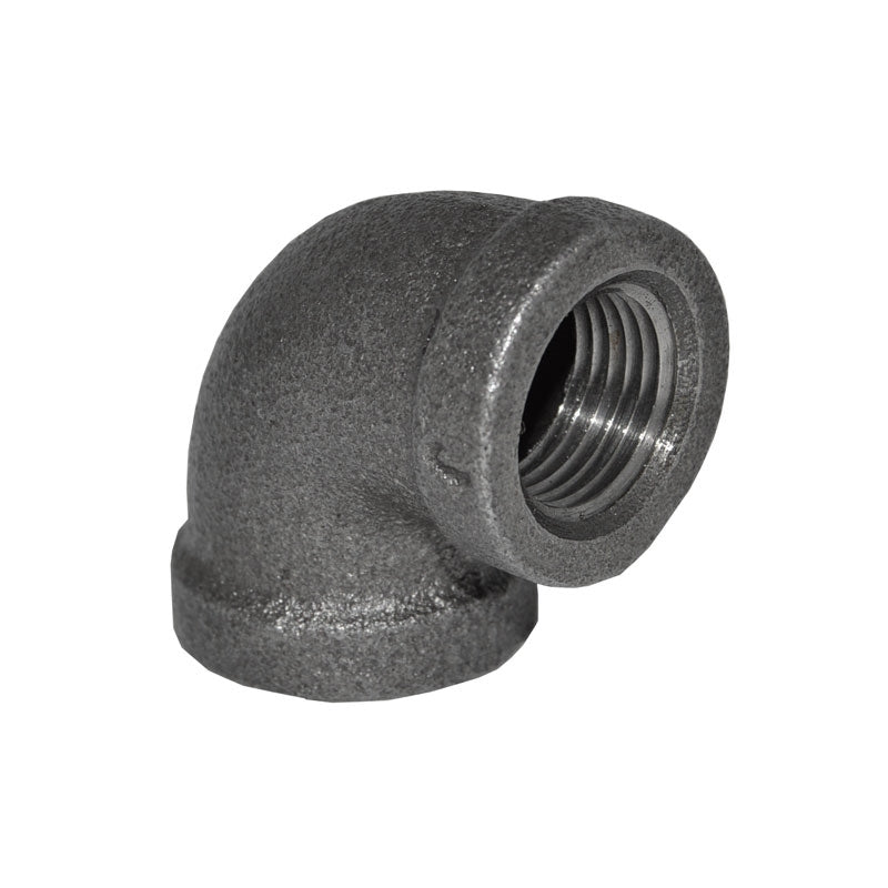 3/8" Black Malleable Iron 90 Elbow