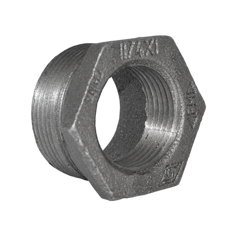 1-1/4" x 1" Black Malleable Iron Hex Bushing