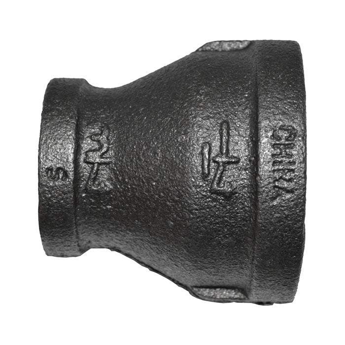 1-1/4" x 3/4" Black Malleable Iron Reducer Coupling
