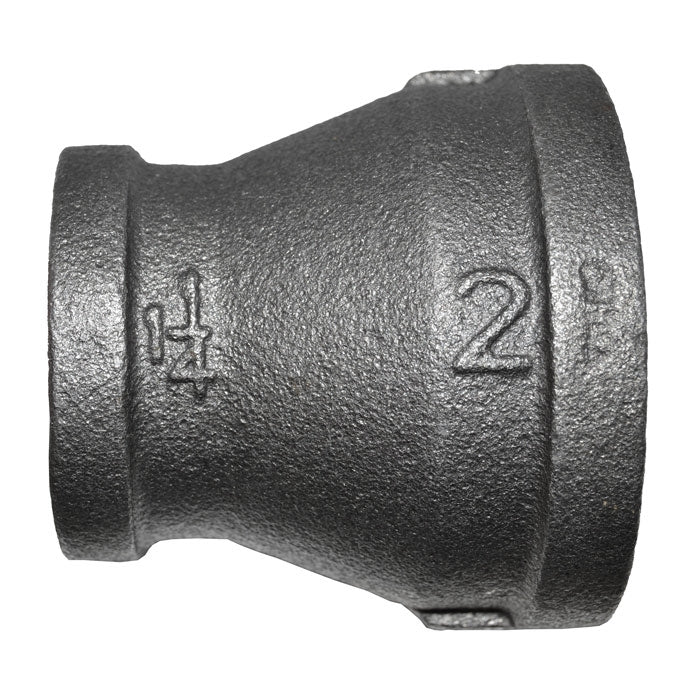 2" x 1-1/4" Black Malleable Iron Reducer Coupling