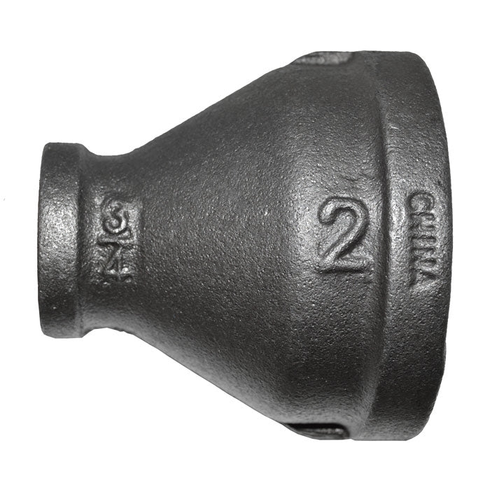2" x 3/4" Black Malleable Iron Reducer Coupling