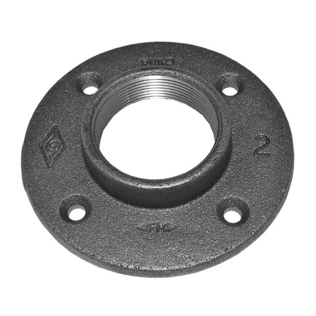 2" Black Malleable Iron Floor Flange