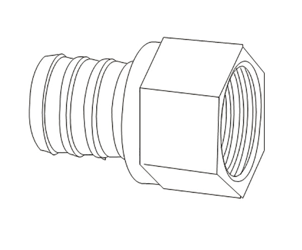 1" PEX x FIPS Adapter Lead Free Brass (39706)