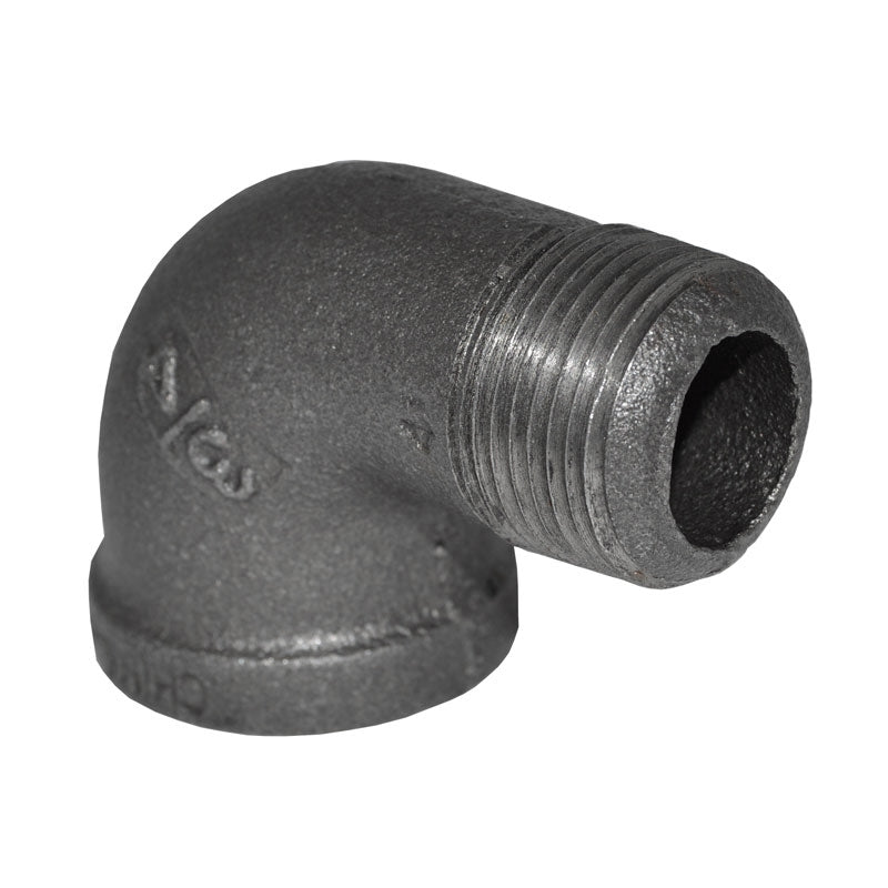 3/4" Black Malleable Iron 90-Degree Street Elbow - front