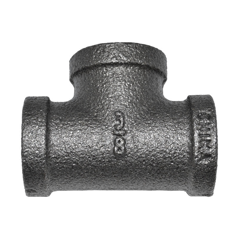 3/8" Black Malleable Iron Tee Fitting