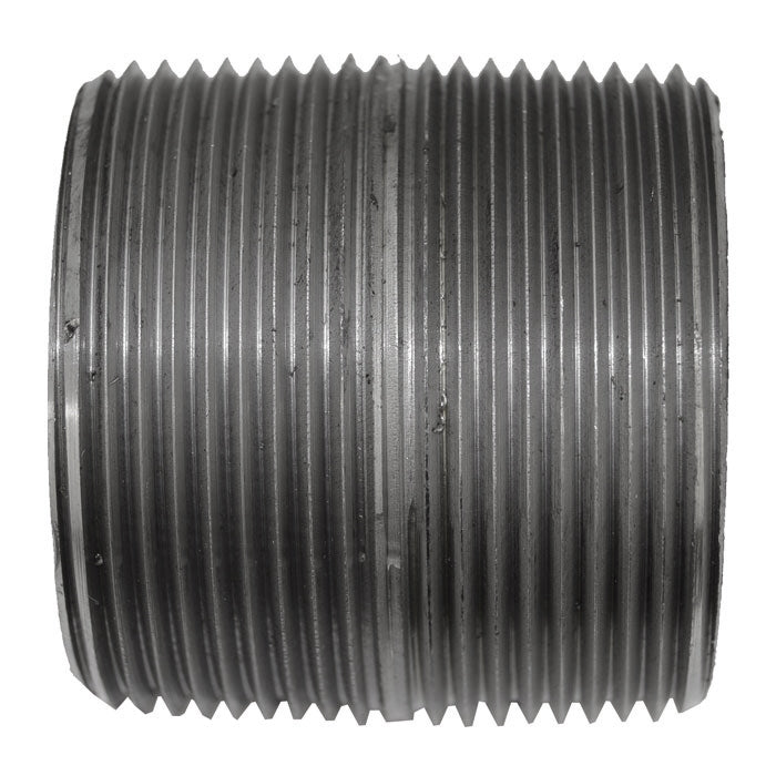 1-1/2" x Close Black Malleable Iron Nipple