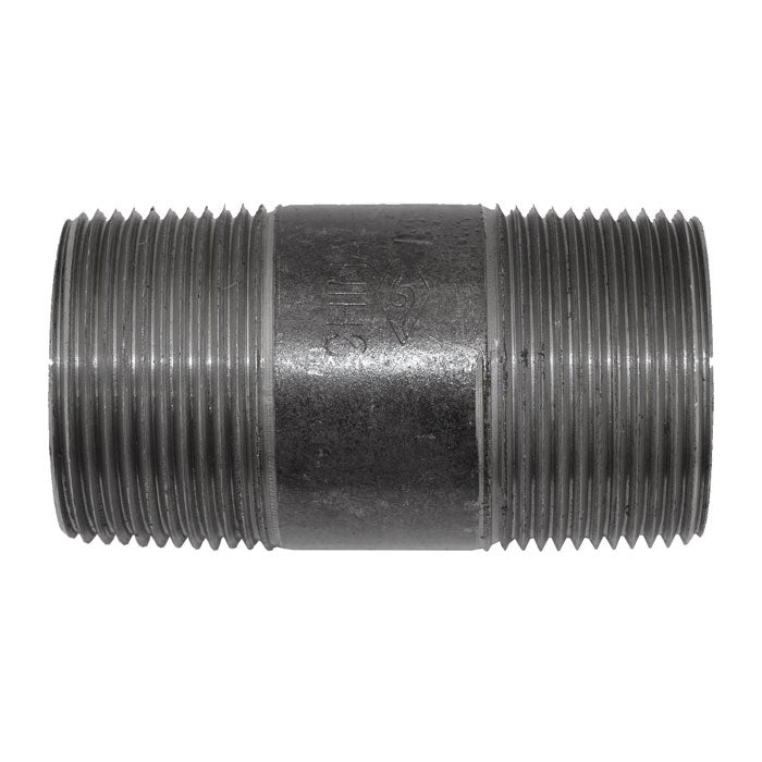 1-1/4" x 3" Black Malleable Iron Nipple