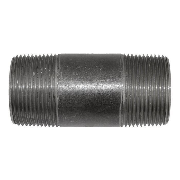 1-1/4" x 3-1/2" Black Malleable Iron Nipple