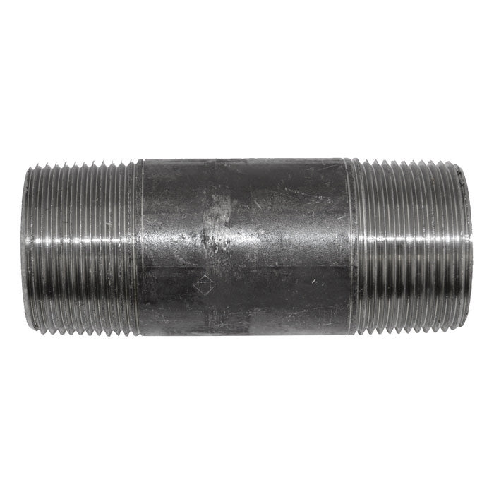 1-1/4" x 4" Black Malleable Iron Nipple