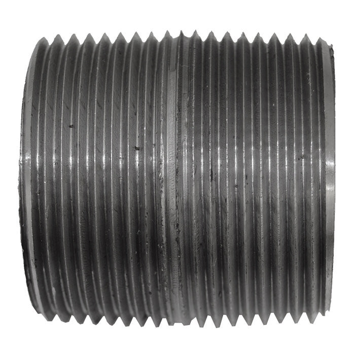 1-1/4" x Close Black Malleable Iron Nipple