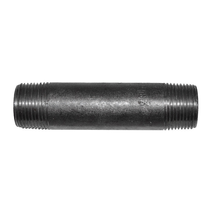 3/4" x 4" Black Malleable Iron Nipple