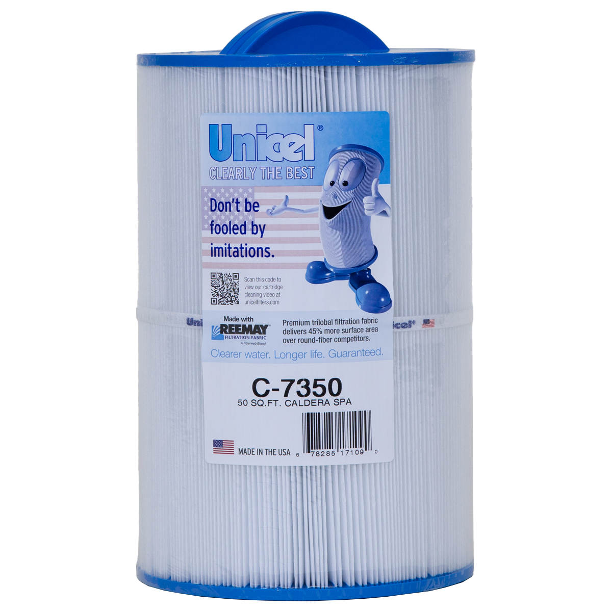 Unicel C-7350 7000 Series 10-3/4 in x 7 in Pleated Filter Cartridge 50 sq.ft.