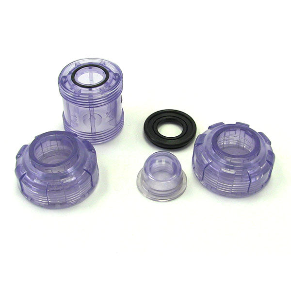 3/4" Clear PVC True Union Ball Check Valve (Clearance)