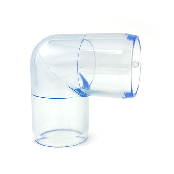 1" Clear PVC Elbow Fitting