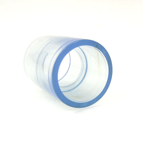 Clear PVC Coupler Fitting for 1 inch PVC Pipe