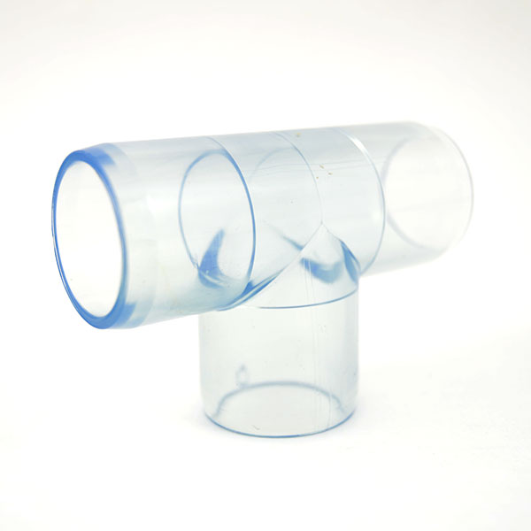 Clear PVC Fittings have a slight blue tint