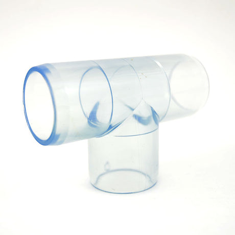 Clear PVC Fittings have a slight blue tint