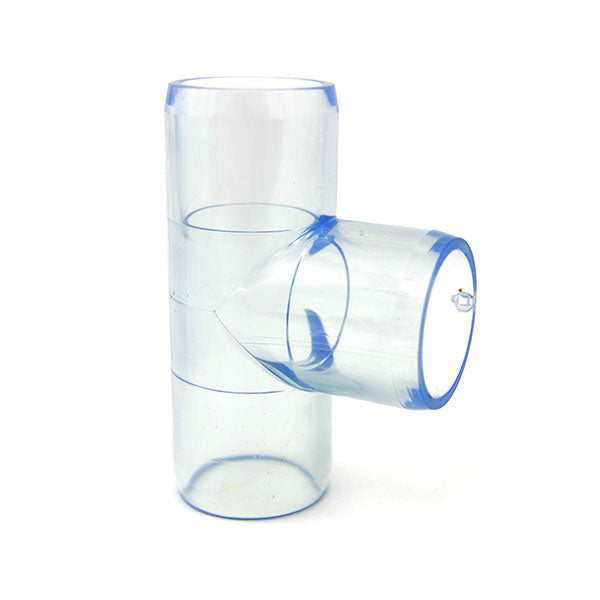 3/4" Clear PVC Tee