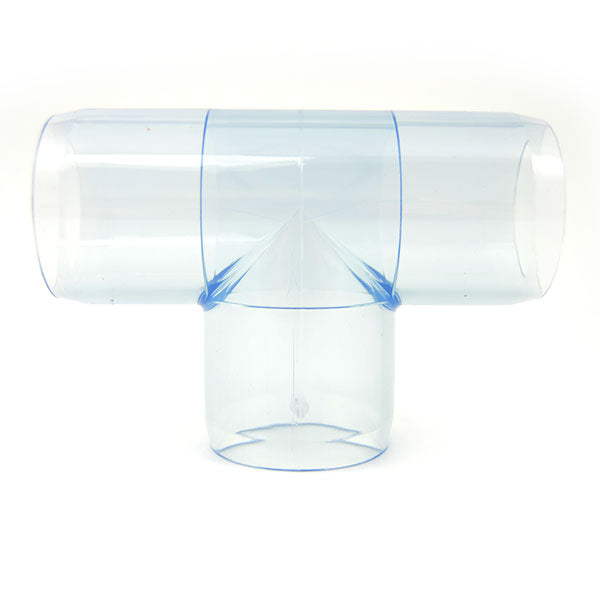 Clear fittings have a slight blue tint