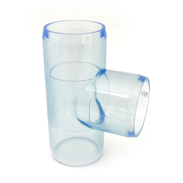 1-1/2" Clear PVC Tee
