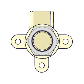 1/2" CTS CPVC Drop Ear Elbow with CPVC Body and Stainless Steel Thread DE4107-005CSS