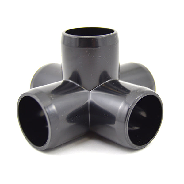 3/4" 5-Way PVC Fitting in Black