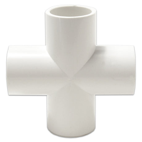 2" PVC Cross Furniture Fitting - White