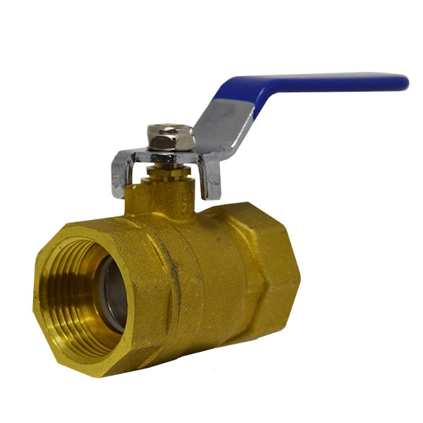 Front View 1-1/2" Flui-PRO Brass Ball Valve - Threaded (Lead Free)