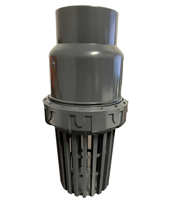 1/2" Flui-PRO PVC Single Union Foot Valve-EPDM Washer, Socket ends