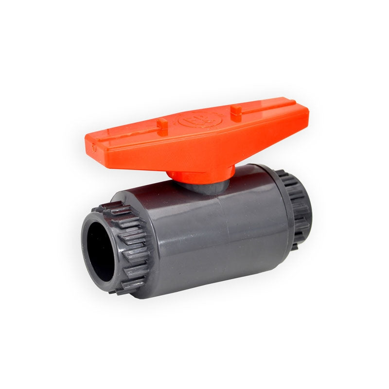 Gray PVC Compact Ball Valve - Socket