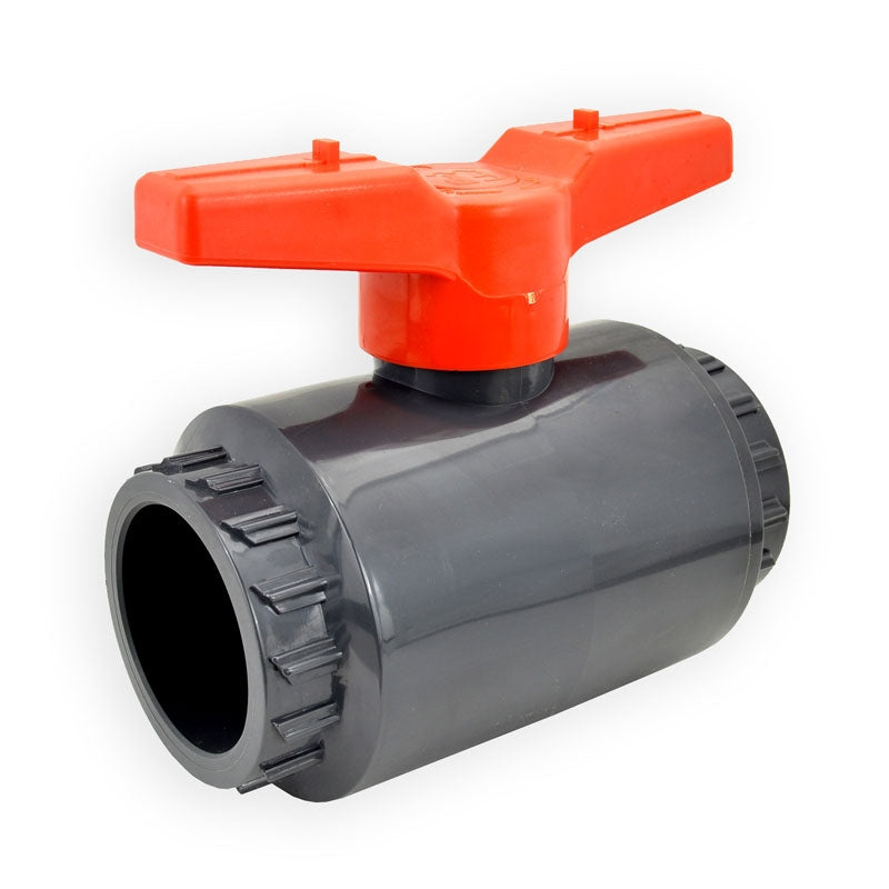 2-1/2" Flui-PRO PVC Compact Ball Valve - Gray / Socket (FP-GS-025)