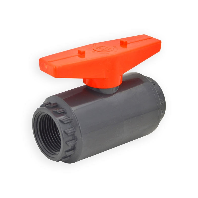 1" Flui-PRO PVC Compact Ball Valve - Gray / Threaded (FP-GT-010)