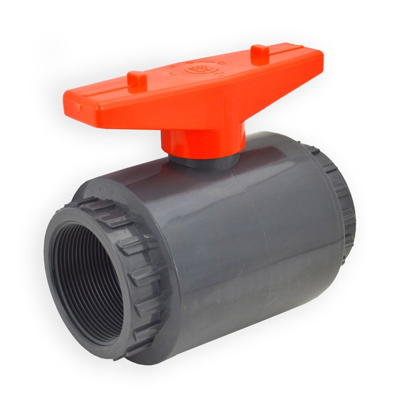 2" Flui-PRO PVC Compact Ball Valve - Gray / Threaded (FP-GT-020)