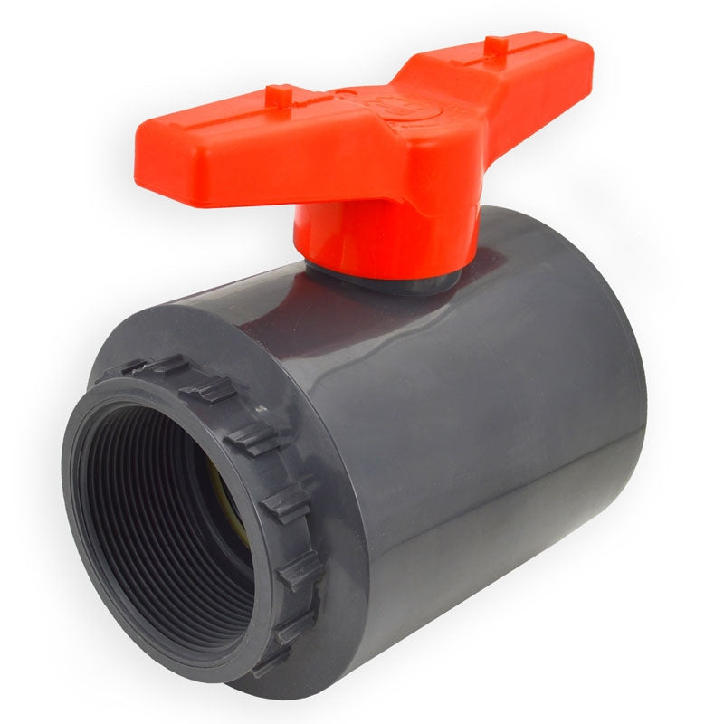 3" Flui-PRO PVC Compact Ball Valve - Gray / Threaded (FP-GT-030)