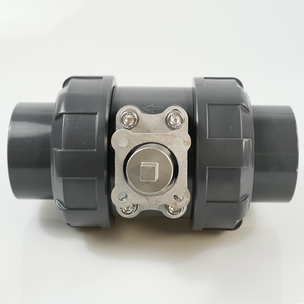 3"  PVC True Union Ball Valve - Actuation Ready - FP-ISO-TUBV-S-030