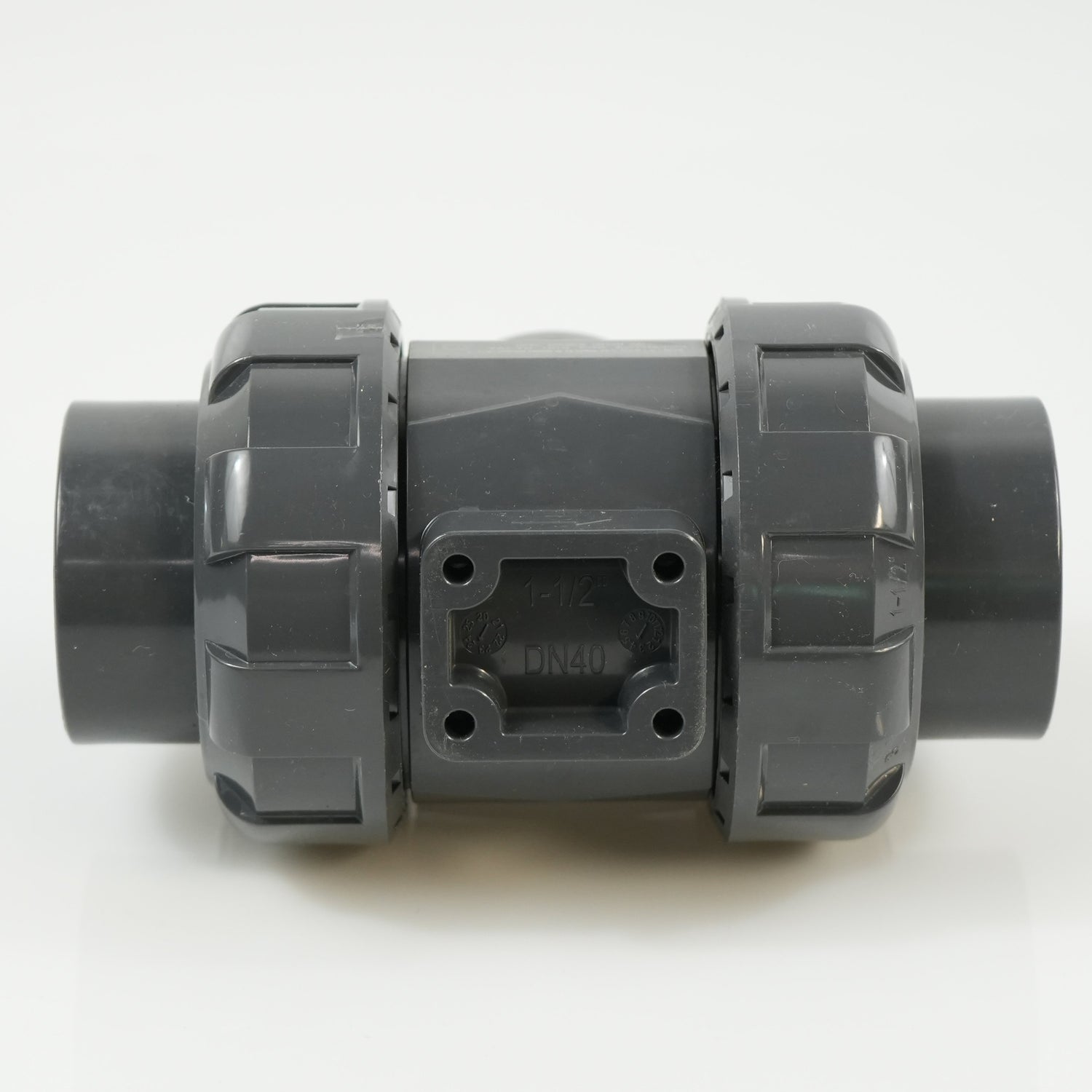 1-1/2"  PVC True Union Ball Valve - Actuation Ready - FP-ISO-TUBV-ST-015