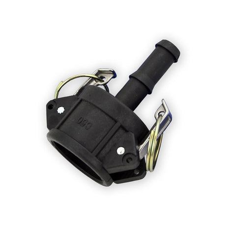 3/4" x 1/2" Flui-PRO PP Camlock Fitting - Female Camlock x Hose Shank (FP-PP-C-75/50)