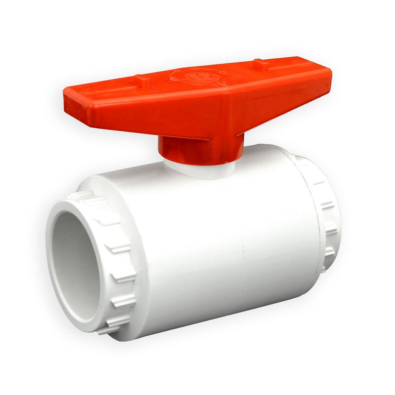 1-1/2" Flui-PRO PVC Compact Ball Valve - White / Socket (FP-WS-015)