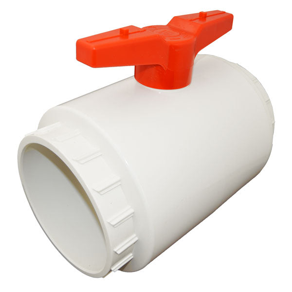 White PVC Compact Ball Valve - Socket