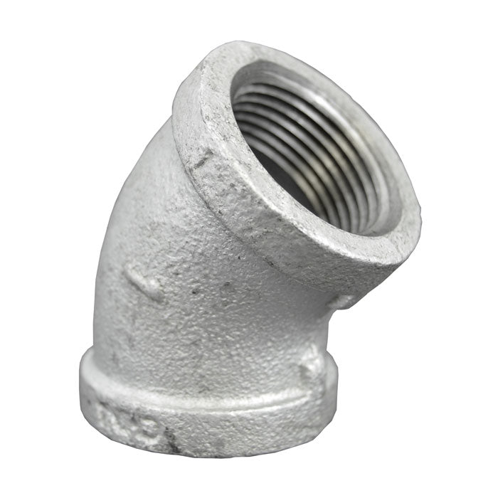 Galvanized Malleable 45 Elbow - FNPT